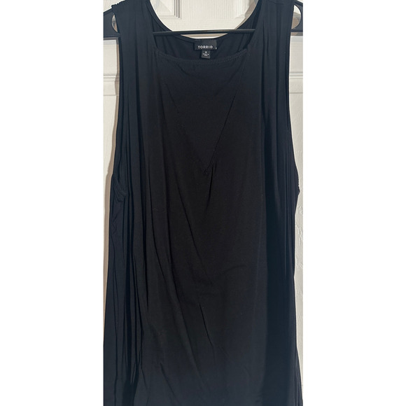 Torrid Foxy Mesh Inset Tank – Black – Size 4X - Picture 2 of 10
